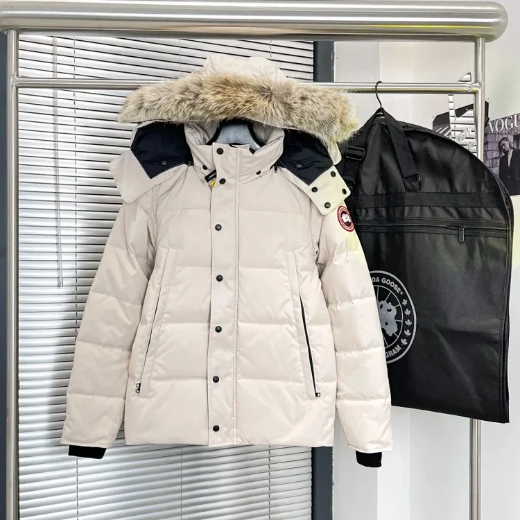Canada Goose White Fur Hooded 